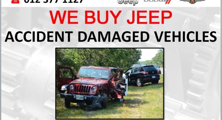 WE BUY JEEP ACCIDENT DAMAGED VEHICLES FOR STRIPPING
