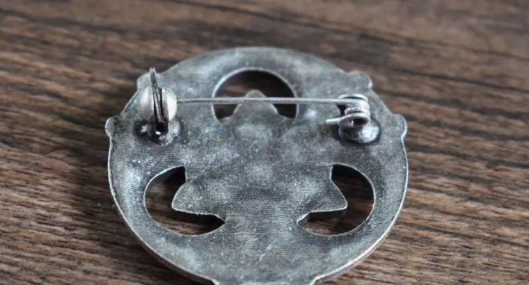 Vintage Viking Shield Pin Brooch