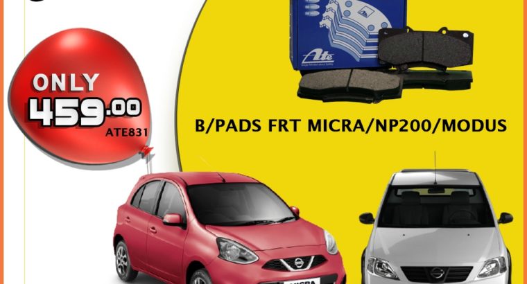 Get ATE Front Brake Pads for ONLY R459!