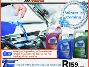 Top-up with 5 Liter Fleet Line Antifreeze for ONLY R159 each