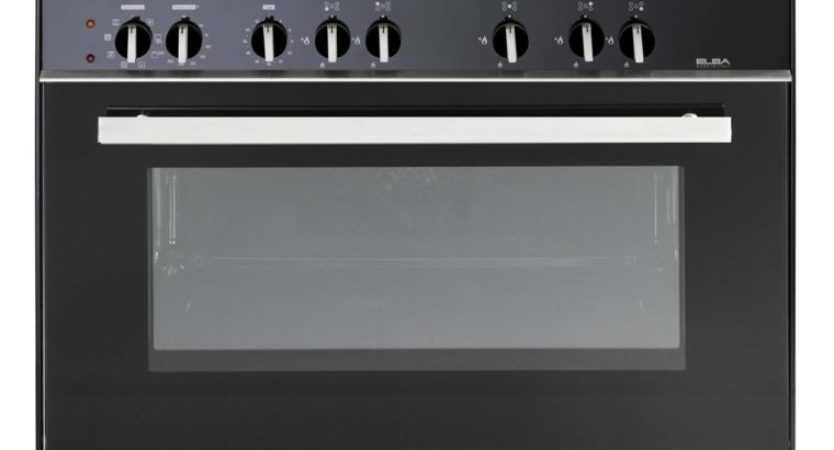 ELBA 90cm 5 Burner Gas Stove/Electric Oven Black – 9CX827BN
