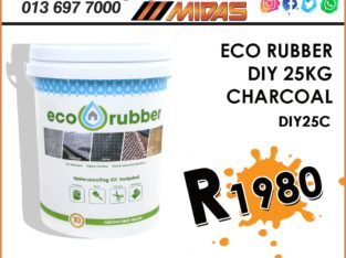 Eco Rubber DIY 25KG Charcoal ONLY R1980 at Midas Witbank!