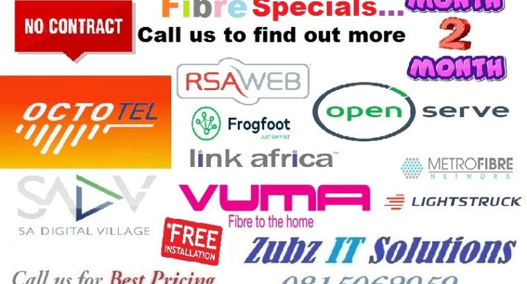 Fibre Specials – No Contracts – Free Installation
