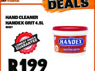 Handex Hand Cleaner Grit 4.5L ONLY R199 at Middelburg Midas