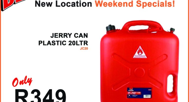Jerry Can Plastic 20 Liter ONLY R349 at East-Lynne MIDAS!
