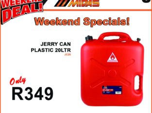 Jerry Can Plastic 20 Liter ONLY R349 at Middelburg Midas