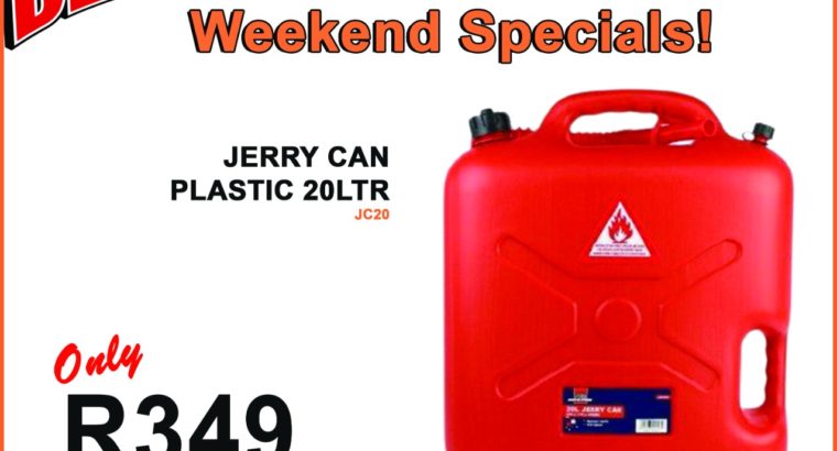 Jerry Can Plastic 20 Liter ONLY R349 at Middelburg Midas