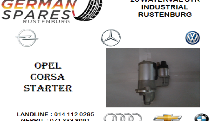 OPEL CORSA STARTER FOR SALE