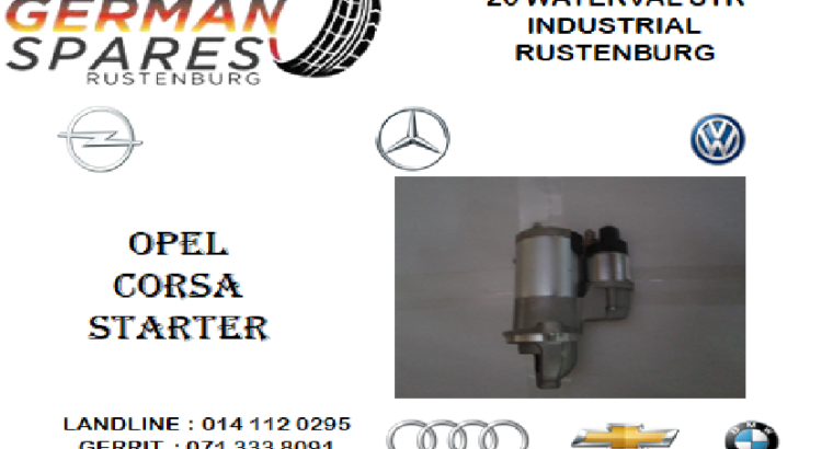 OPEL CORSA STARTER FOR SALE