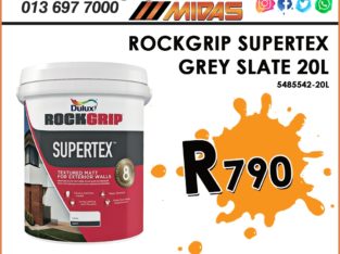 Dulux Rockgrip Supertex Grey Slate 20L ONLY R790 at Midas Witbank