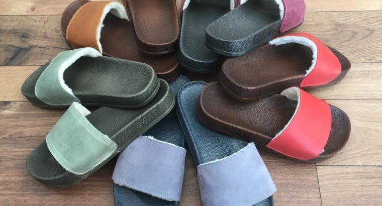 Imbuzi Goat Leather slide sandals