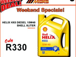 Shell Helix HX5 Diesel 15W40 5 Liter ONLY R330