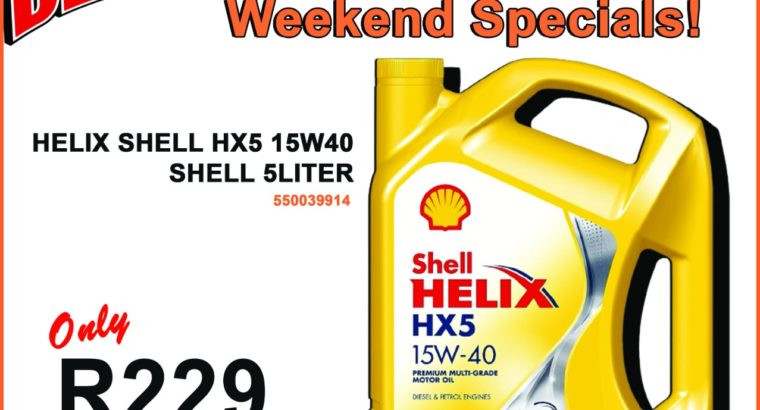 Shell Helix HX5 15W40 5 Liter ONLY R229 at Middelburg Midas