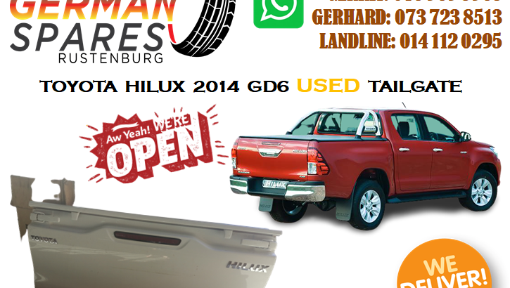 TOYOTA HILUX 2014 GD6 TAILGATE FOR SALE!!!