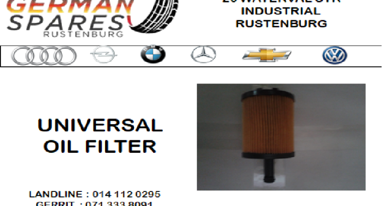 UNIVERSAL OIL FILTER FOR SALE