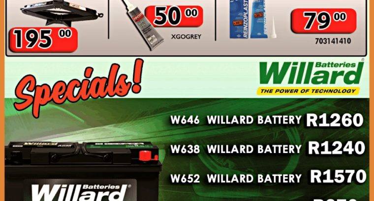 Workshop Specials Witbank Midas 7-17 April!