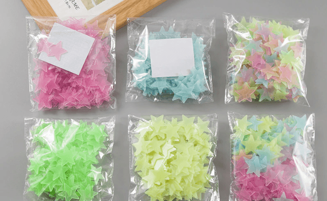 100 Pcs Glow Star Stickers