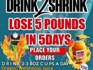 Drink2Shrink juice with lurralife.