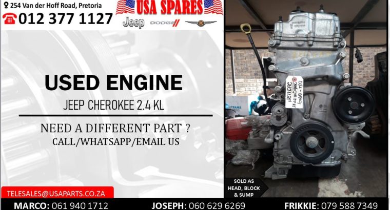 JEEP CHEROKEE 2.4 KL USED PETROL ENGINE