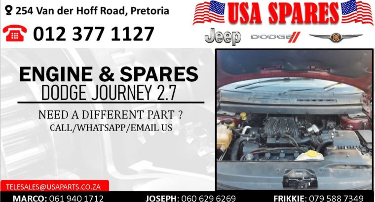 DODGE JOURNEY 2.7 USED ENGINE & ENGINE SPARES/PARTS