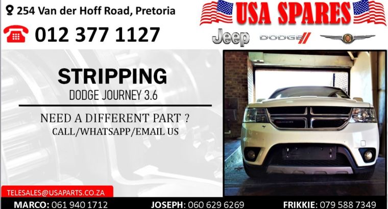 STRIPPING DODGE JOURNEY 3.6 FOR USED SPARE PARTS