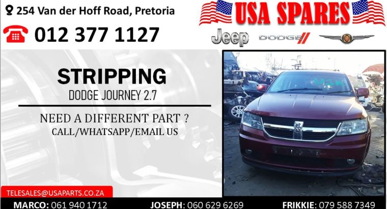 STRIPPING DODGE JOURNEY 2.7 FOR USED SPARE PARTS