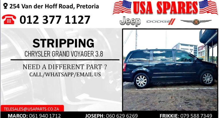 STRIPPING CHRYSLER GRAND VOYAGER 3.8 FOR USED SPARE PARTS