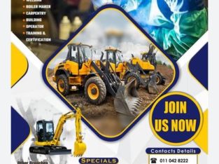 The school of heavy machinery training and welding +27834237665