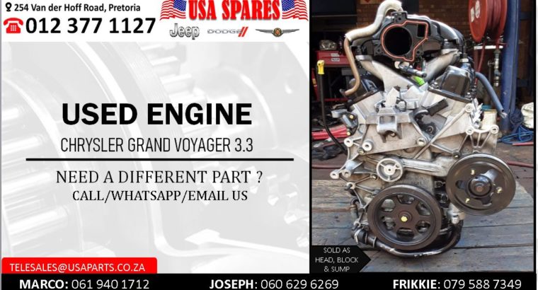 CHRYSLER GRAND VOYAGER 3.3 USED PETROL ENGINE