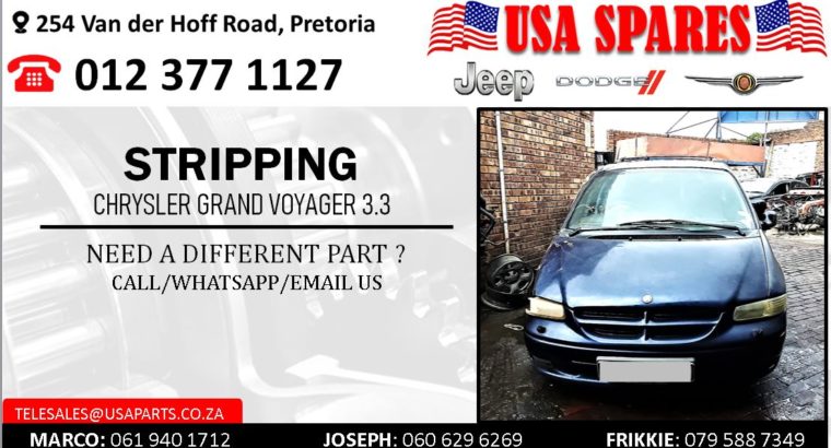 STRIPPING CHRYSLER GRAND VOYAGER 3.3 FOR USED SPARE PARTS