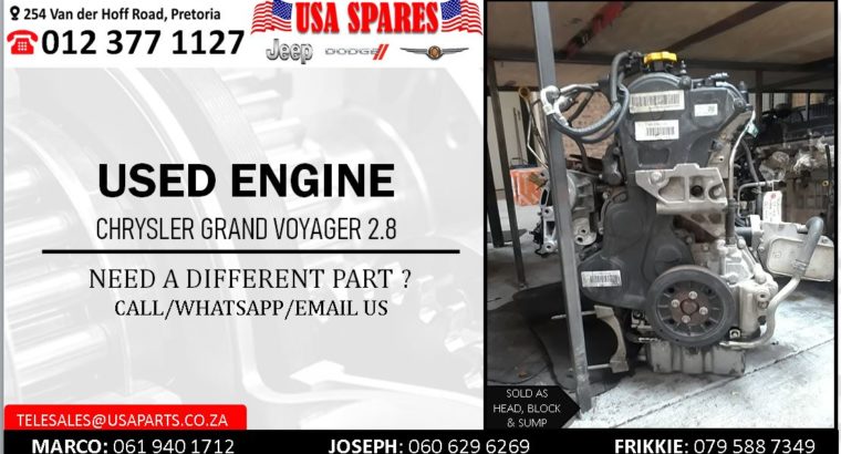 CHRYSLER GRAND VOYAGER 2.8 USED DIESEL ENGINE