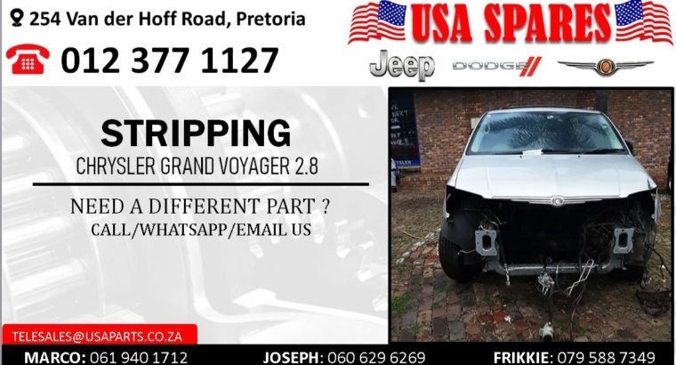STRIPPING CHRYSLER GRAND VOYAGER 2.8 FOR USED SPARE PARTS