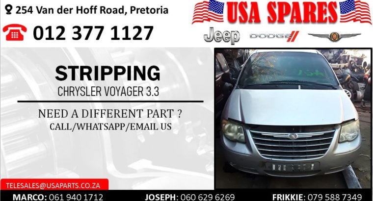 STRIPPING CHRYSLER VOYAGER 3.3 FOR USED SPARE PARTS