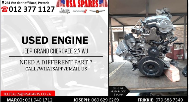 JEEP GRAND CHEROKEE 2.7 WJ USED DIESEL ENGINE