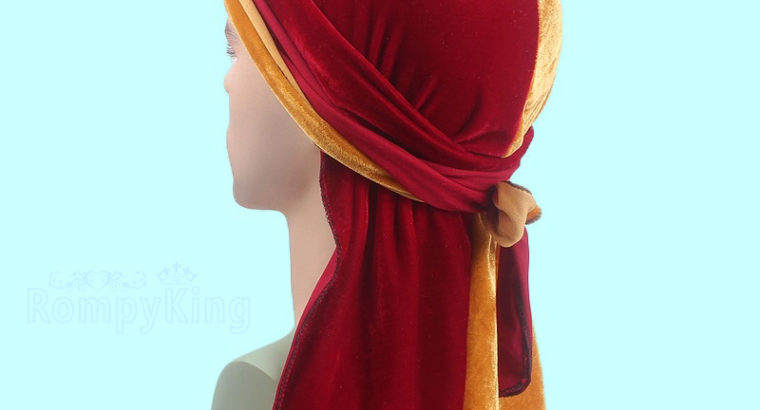 Premium 2 Tone Velvet Durags-Bandanas/Turbans/Hats/Caps/