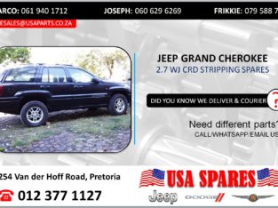 JEEP GRAND CHEROKEE 2.7 WJ STRIPPING FOR USED SPARES/PARTS