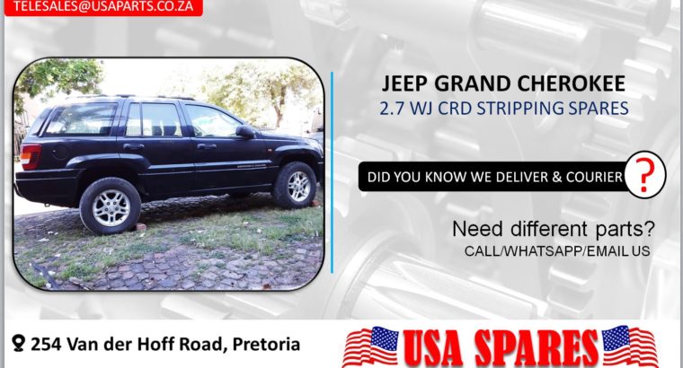 JEEP GRAND CHEROKEE 2.7 WJ STRIPPING FOR USED SPARES/PARTS