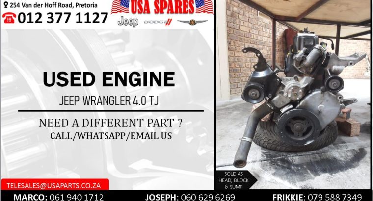 JEEP WRANGLER 4.0 TJ USED PETROL ENGINE