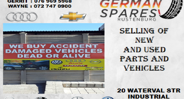 GERMAN SPARES RUSTENBURG NEW AND USED PARTS FOR SALE