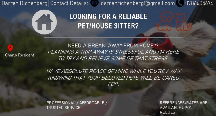 House/ Pet Sitter Available