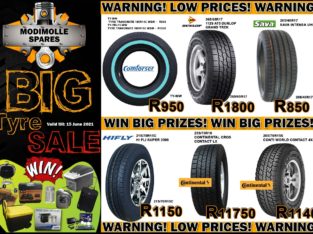 BIG Tyre Sale at Modimolle Spares!