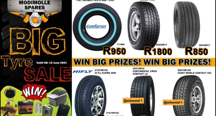 BIG Tyre Sale at Modimolle Spares!