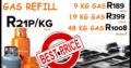 Gas Refill ONLY R21p/kg at Discounter Midas!