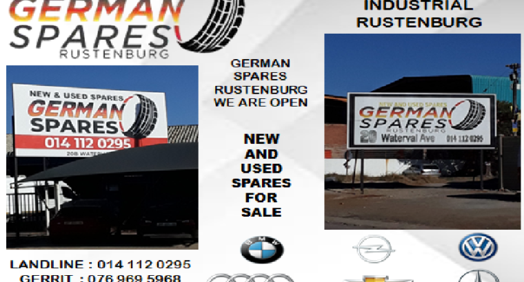 GERMAN SPARES RUSTENBURG NEW AND USED SPARES FOR SALE