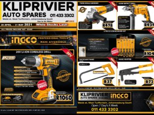 INGCO Tools SALE now on at Kliprivier AUTO Spares!