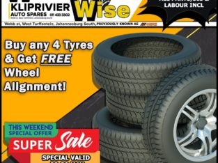Buy any 4 Tyres & Get FREE Wheel Alignment