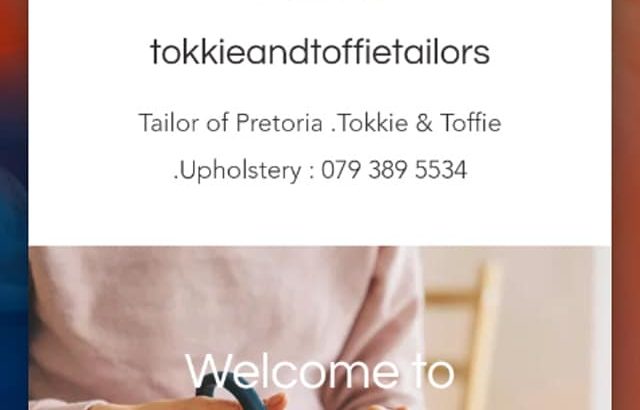 The Tailor of Pretoria Tokkie & Toffie fashion Design ,Tailoring