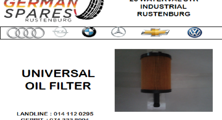 UNIVERSAL OIL FILTER FOR SALE