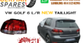VW GOLF 6 L/R TAILLIGHT FOR SALE