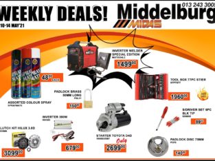 Weekly Deals now on at Middelburg Midas -Sparesworld!